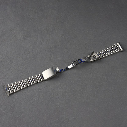 For Seiko DressKX 5 Sport (SRPE53 SRPE55 SRPE57 SRPE58) - Jubilee Watch Band 20mm Solid Curved End Stainless Steel Bracelet