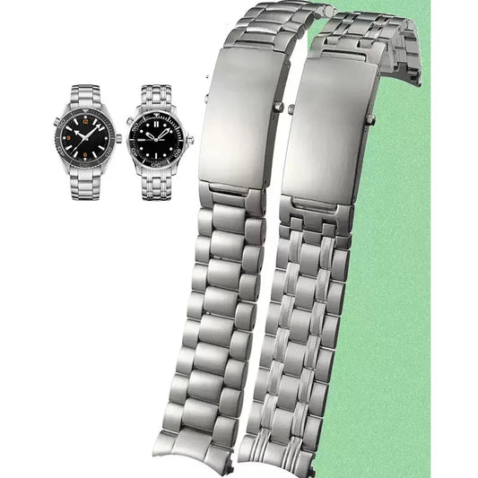 Bracelet de montre de remplacement en acier inoxydable, pour Omega Seamaster 300 Ocean 007 316L, solide, accessoires 18mm 20mm 22mm