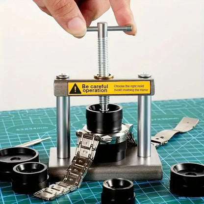 Professional 22-Piece Watch Press Set, Watch Back for Closing Tool and Fitting Dies, Watch Repair Tool Kit for Watchmaker