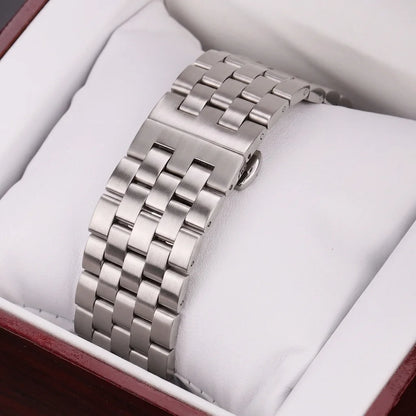 Bracelet de montre universel robuste, 20 22 24 26mm, en acier inoxydable massif, bracelet de remplacement en métal épais pour hommes