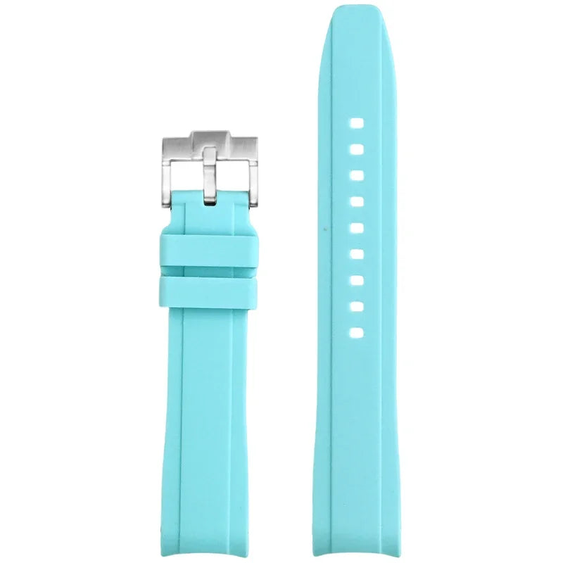 High Resistance Silicone Bracelet for Men and Women, 18/19/20/21/22mm, Universal Curved End, Butterfly Buckle, Watch Strap for Tissot 1853