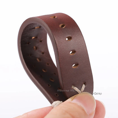 Atmungsaktives Retro-Uhrenarmband aus Rindsleder, Echtleder, Öl-Wachs-Finish mit Farbverlauf, Business-Uhrenarmband, 20 mm, 22 mm, hohe Qualität