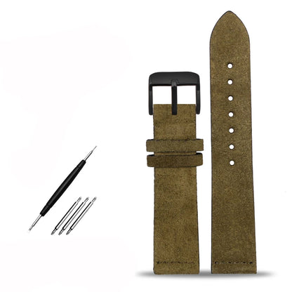 Cinturino in vera pelle per orologio Tissot SeAT M, camoscio amichevole, cinturino per orologio Citizen, cinturino morbido, verde, nero, marrone, grigio, 16mm, 18mm, 20mm, 22mm