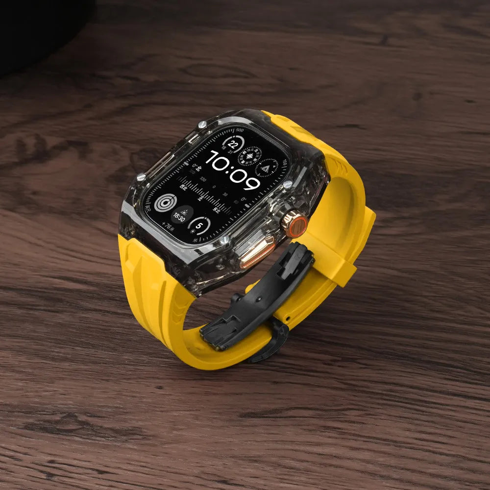 Modification Kit for Apple Watch Ultra 2 10 9 8 7 6 5 4, Sport Silicone Strap + Case for IWatch 44mm 45mm 46mm 49mm