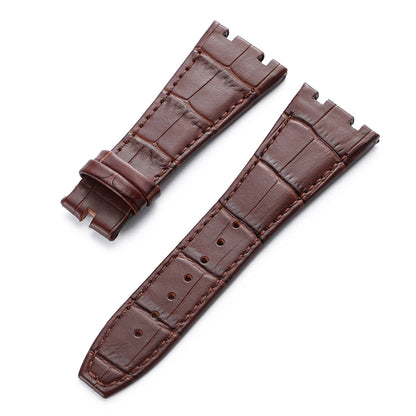 Soft Cowhide Leather Watch Strap for Audemars Piguet Royal Oak Offshore AP 15400 15703, Sweat Resistant, for Men and Women, Folding Buckle