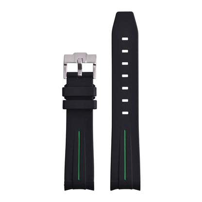 STAPELP Bracciale per orologio in gomma con estremità curva da 20 mm adatto per Omega X s-watch Joint Moon cinturini per orologi uomo donna Cinturino impermeabile