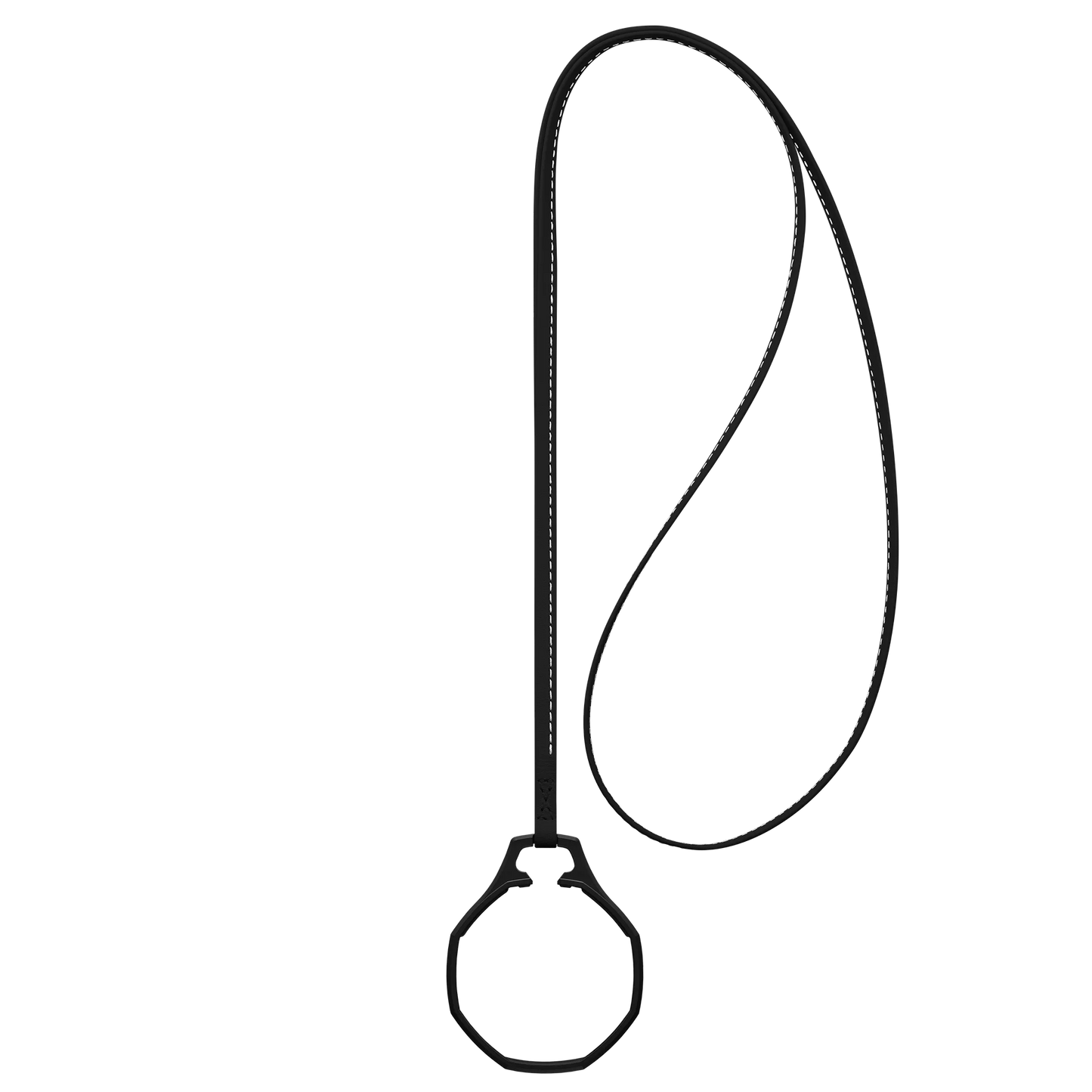 Cordon en cuir + anneau en biocéramique pour montre de poche Swatch Royal Pop, support de pendentif à accrocher au cou, cuir de veau de qualité supérieure avec surpiqûres
