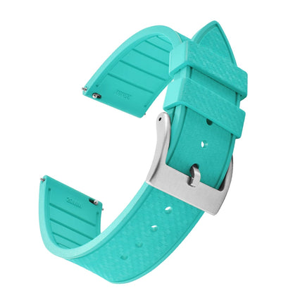 FKM Mosaic Rubber Watch Strap, 20mm 22mm, Quick Release, for Sport Diver, for Rolex Seiko Omega Cartier, Universal Belt