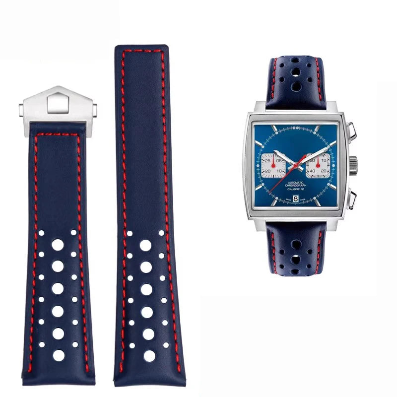 Bracelet de montre Cuir Rallye pour TAG Heuer Monaco - CAW211M 211P CAW211R 211T