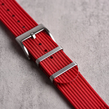 Cinturino per orologio in nylon a coste 18 mm 20 mm 22 mm, traspirante, design sportivo, resistente, cinturino morbido per uomo e donna