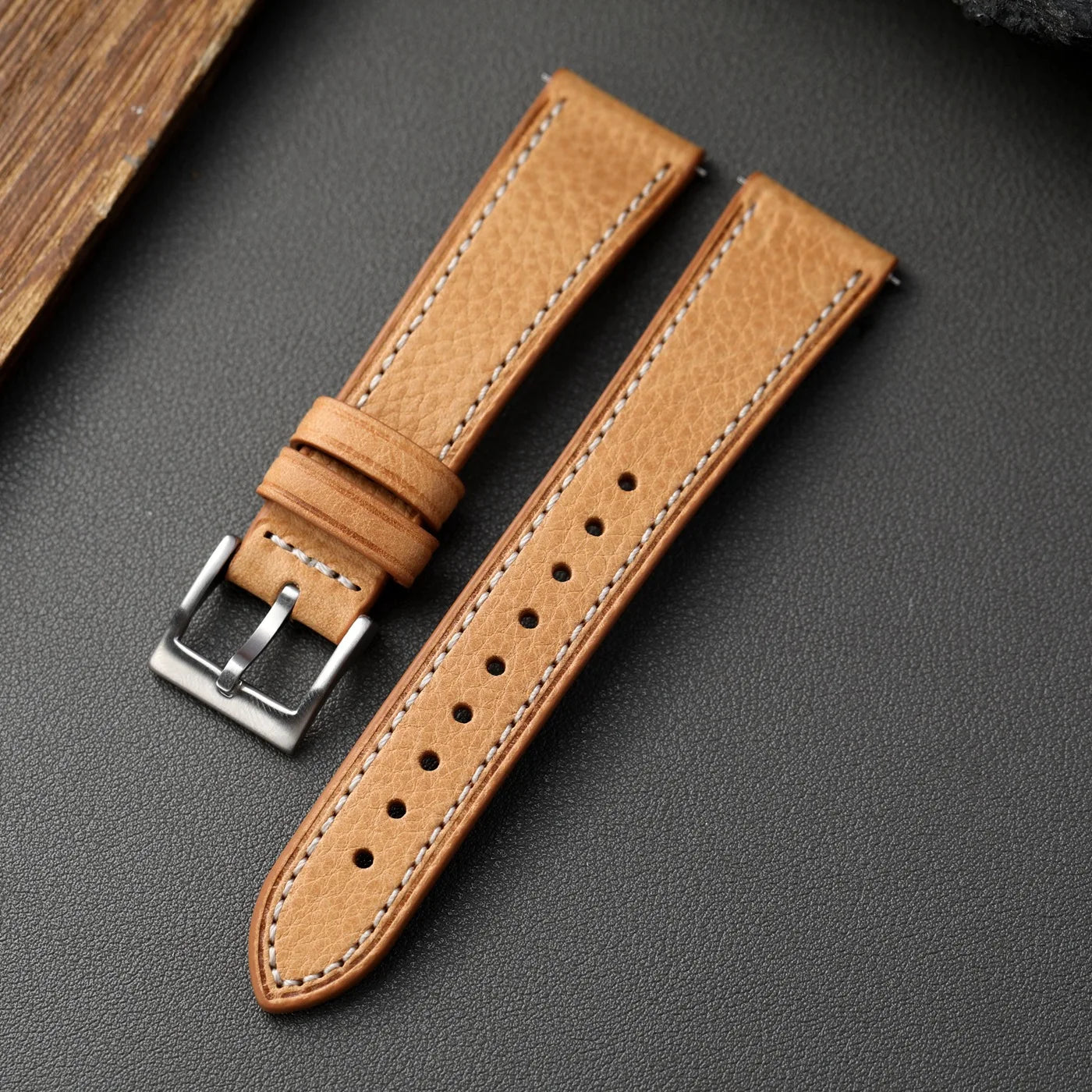 Cinturino in pelle italiana fatto a mano MBOX, 18 19 20 22MM, a sgancio rapido e flessibile, in pelle bovina a strato superiore, stile vintage S/M