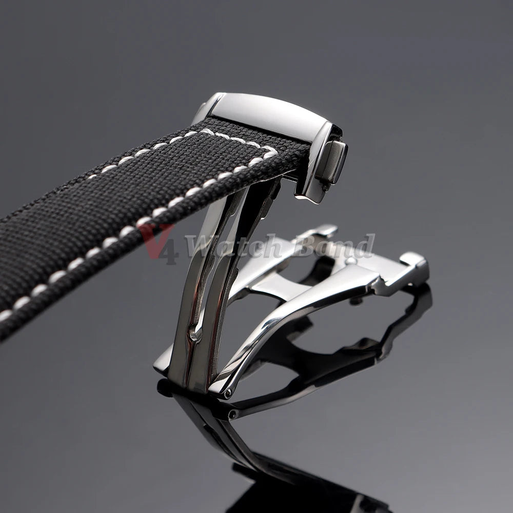 Correa de reloj de nailon tipo vela, 20 mm 22 mm, para Omega Seamaster 300, para Speedmaster AT150, cierre desplegable, correas deportivas para hombre