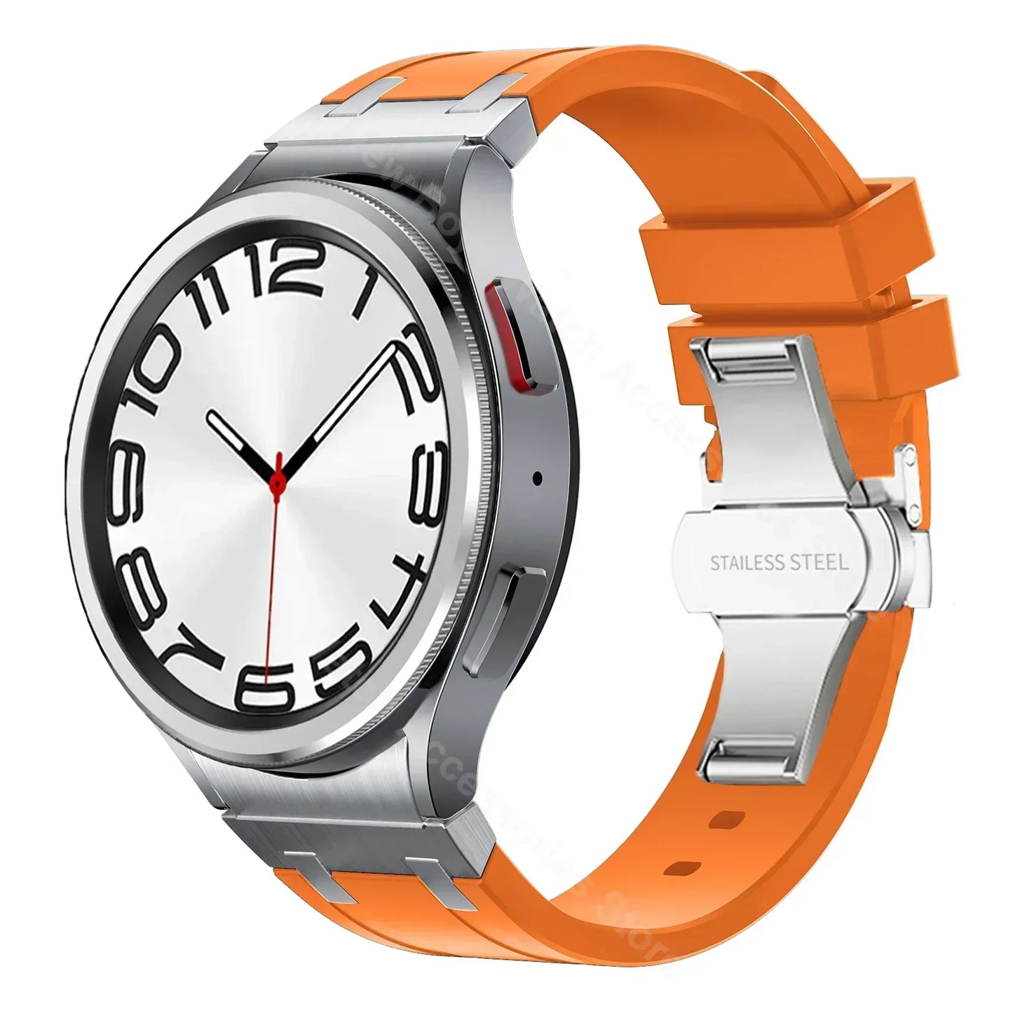Bracelet de sport en silicone sans interstice pour hommes, compatible Samsung Galaxy Watch 7 40mm 44mm, 6 4 Classic 46 47mm, 42 43mm, 5 Pro 45mm