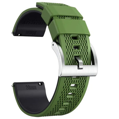 Hemsut Silicone Smart Watch Band, 18mm 20mm 22mm, Quick Release Rubber Watch Strap for Men and Women, Soft Replacement