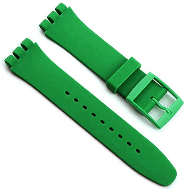 Cinturino per orologio in silicone impermeabile per Swatch, in gomma morbida, da uomo e da donna, cinturino di ricambio da 16/17/19/20 mm, accessori