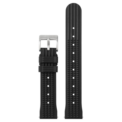FKM bracelet de montre gaufré en caoutchouc 20mm 22mm bracelet en caoutchouc fluoré plongeur universel étanche confortable sport bracelets de montre à dégagement rapide