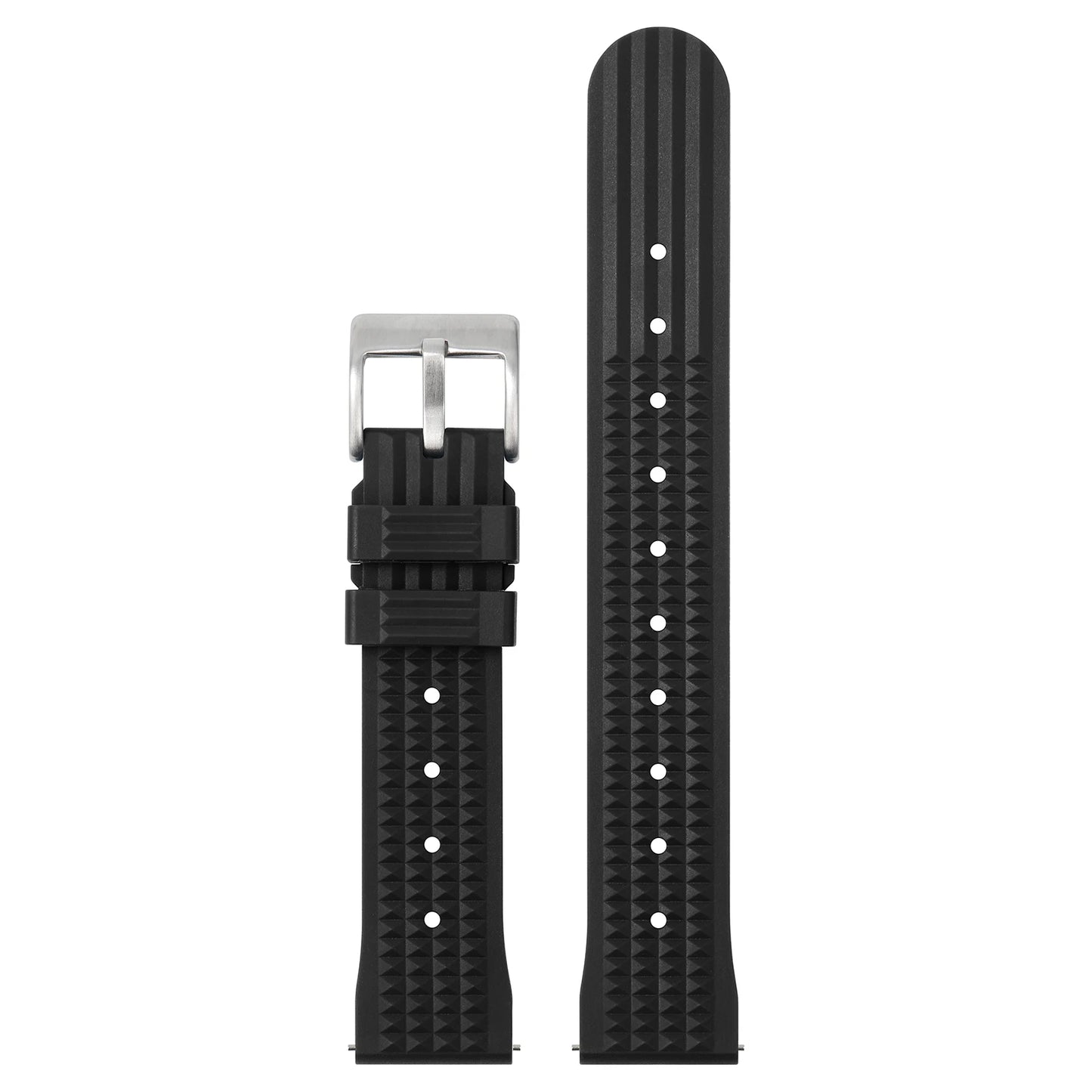 Bracelets universels en caoutchouc souple pour hommes, bracelet gaufré de qualité supérieure, étanche, pour montre de sport, 20mm 22mm