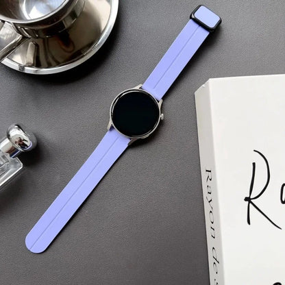 20 22mm Silicone Strap with Magnetic Clasp for Samsung Galaxy Watch 8 4 5 6 Pro 40mm 44mm 45mm 42/46mm