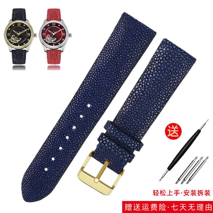 Bracelet de montre en peau de poisson perle pour Huawei TISSOT Omega Mido Tudor bracelet de montre en cuir Manta Ray pour hommes et femmes 20mm 22mm