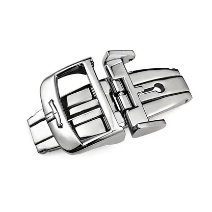 316L Stainless Steel Butterfly Clasp, 18mm, for Jaeger LeCoultre Master, Leather Watch Strap, Rose Gold, Buckle Accessories