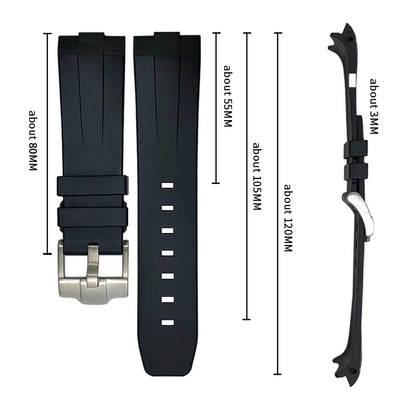 Rubber watch strap for SEIKO 5 Longines Hydroconquest mol Omega Planet Ocean, silicone watch strap, 21mm, 22mm, 23mm, 24mm, new