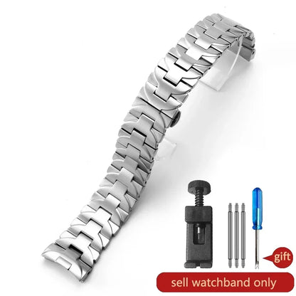 Per Panerai Luminor Silver Black Series 24 22mm PAM 441111 Bracciale per orologio in acciaio inossidabile massiccio, antiruggine, per uomini d'affari all'aperto