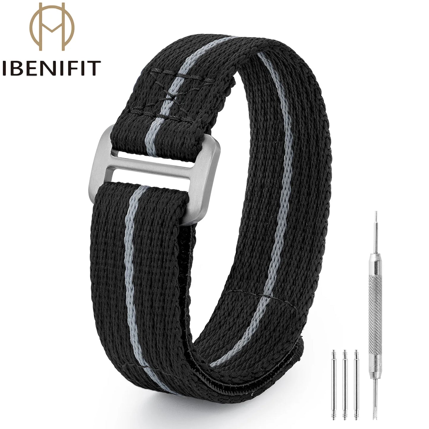 IBENIFIT titane boucle Nylon Bracelet ceinture 20mm 22mm universel remplacement Sport bracelets de montre montre-Bracelet