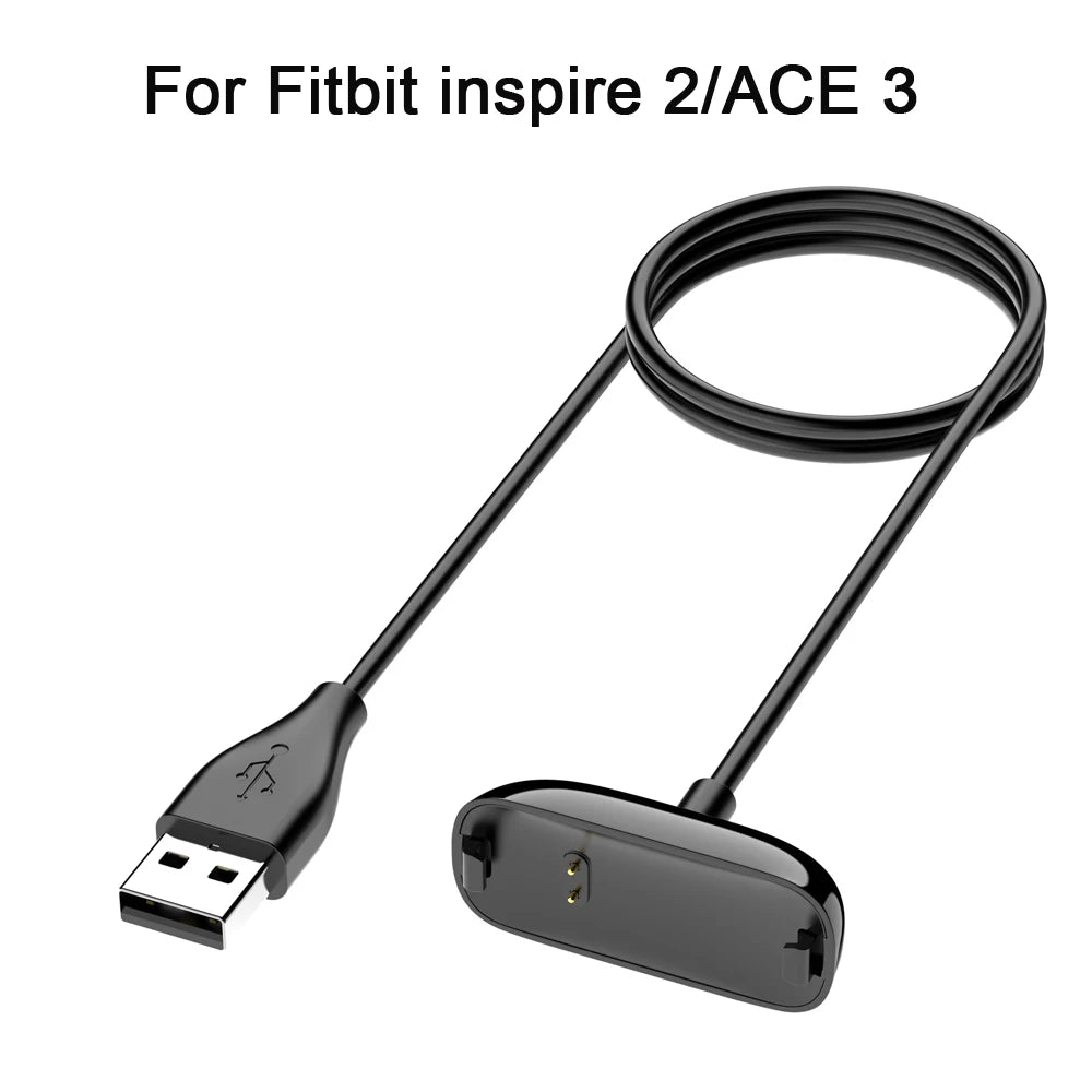 Chargeur USB 100cm pour Fitbit Inspire/Inspire 2/Inspire 3, câble de chargement avec clip, station d'accueil pour Fitbit Inspire HR/ACE 2/ACE 3