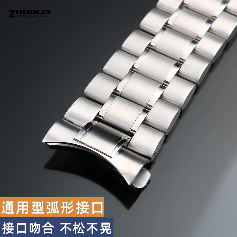 Cinturino curvo in acciaio inossidabile per Casio EFR-526/303/304/530/556/552 da uomo BEM-506/501, 20 22 24 mm