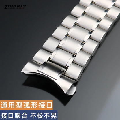 Cinturino curvo in acciaio inossidabile per Casio EFR-526/303/304/530/556/552 da uomo BEM-506/501, 20 22 24 mm