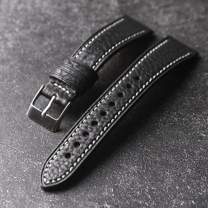 Bracciale in pelle di vacchetta fatto a mano, 18 19 20 21 22MM, cinturino morbido in vera pelle a sgancio rapido da uomo, stile vintage, vera pelle italiana
