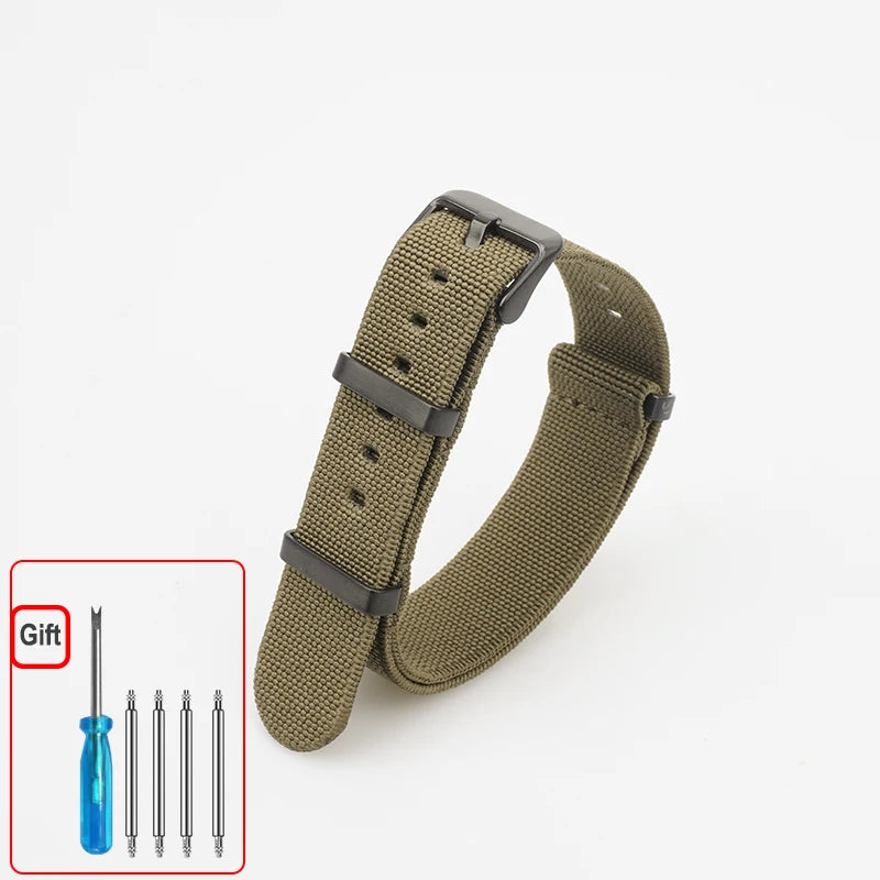Cinturino per orologio NATO, paracadute in nylon elastico