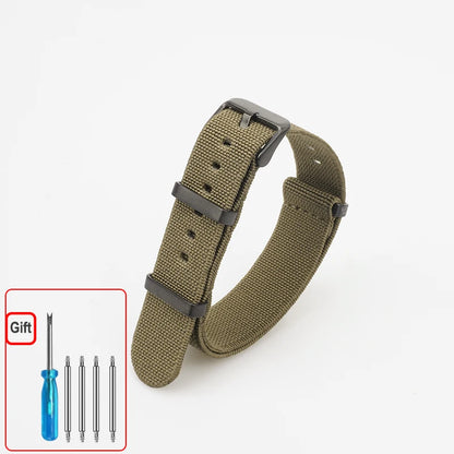 Cinturino per orologio NATO, paracadute in nylon elastico