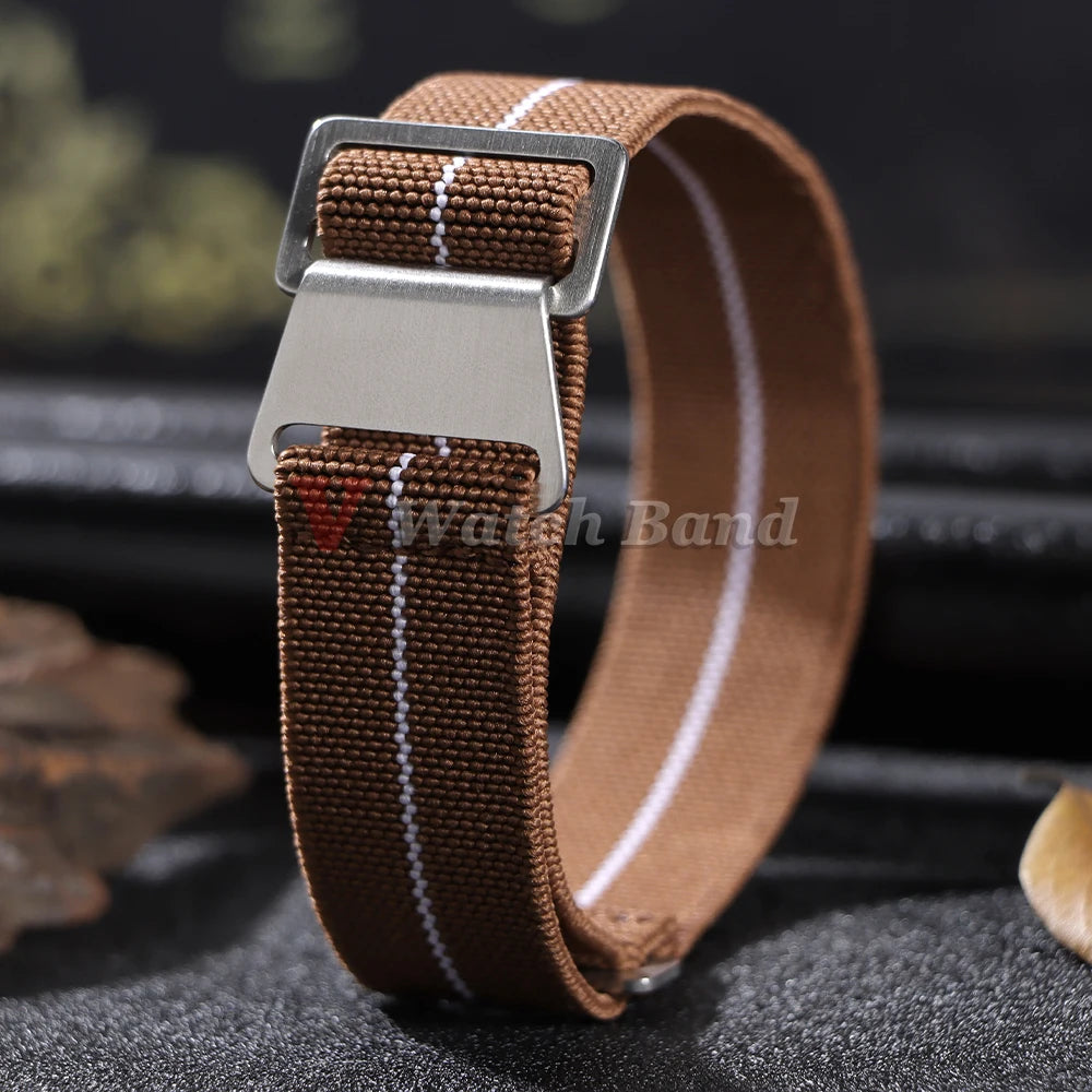 Bracelet de montre tressé en Nylon, 18/20/22mm, élastique, troupes françaises, sac de Parachute, Bracelet de Sport universel pour hommes et femmes