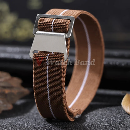 Bracelet de montre tressé en Nylon, 18/20/22mm, élastique, troupes françaises, sac de Parachute, Bracelet de Sport universel pour hommes et femmes
