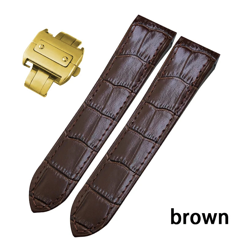 Genuine Leather Watch Strap for Men and Women, Colorful Straps, Glue Head Pieces, Watch Band for Cartier Sandoz, 100, 23mm, 20mm