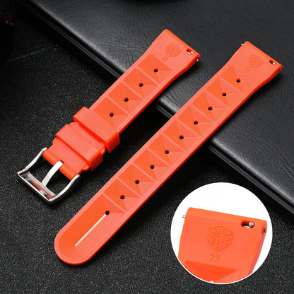 Bracelets universels en caoutchouc souple pour hommes, bracelet gaufré de qualité supérieure, étanche, pour montre de sport, 20mm 22mm