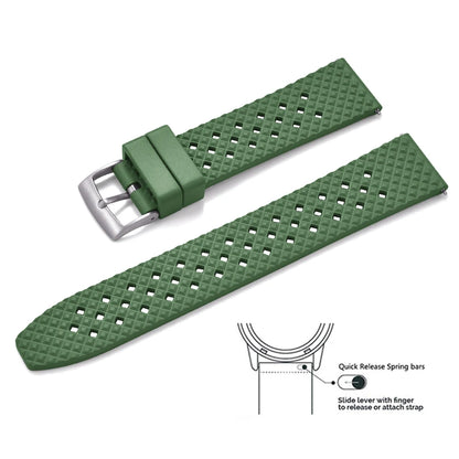 Nouveau bracelet en caoutchouc FKM fluoré nid d'abeille conçu 20mm 22mm bracelets de montre à dégagement rapide pour bracelet de remplacement de montre SRP777J1