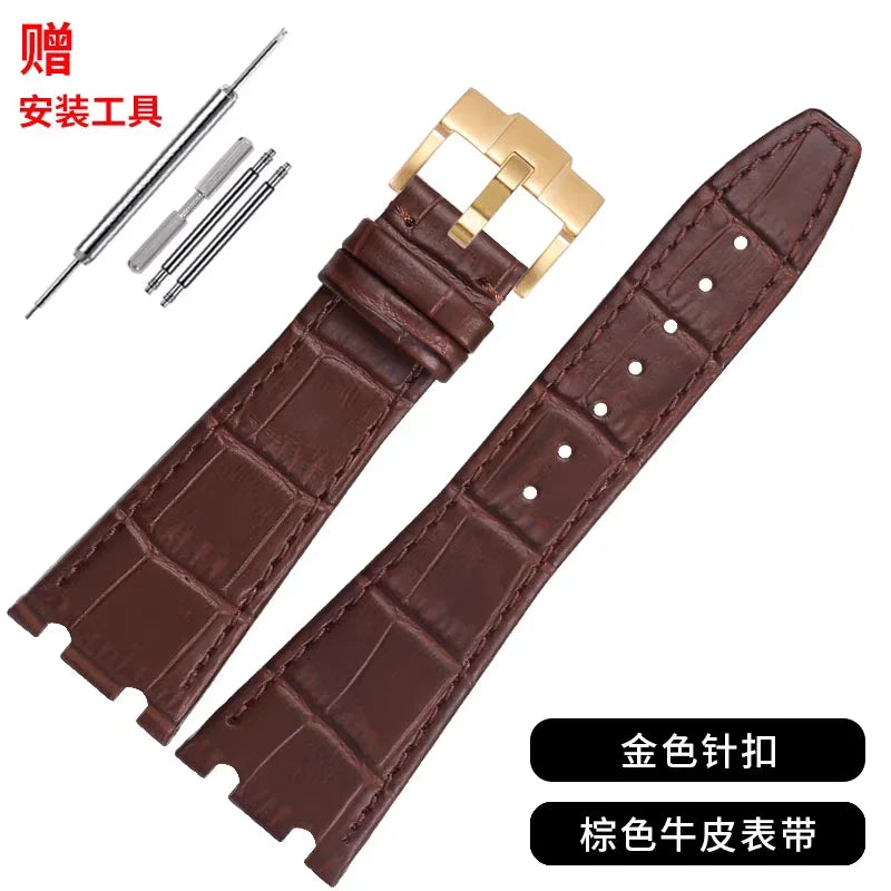 Bracelet de montre en cuir véritable pour Audemars Piguet Royal Oak Offshore AP 15400/15500/26331, Bracelet de remplacement pour hommes et femmes, 26mm