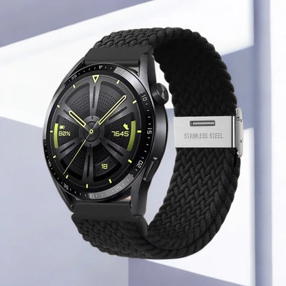 Boucle tressée universelle 18/20/22mm pour Samsung Watch 7 6 5 4 3/Amazfit GTS4 3 2/Huawei Watch GT6 5 4 3 2/Garmin Vivoactive 5