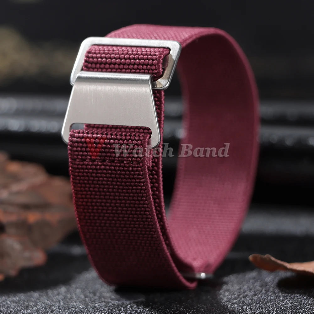 Bracelet de montre tressé en Nylon, 18/20/22mm, élastique, troupes françaises, sac de Parachute, Bracelet de Sport universel pour hommes et femmes