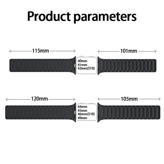 Cinturino a fibbia magnetica per cinturini Apple Watch 46mm 44mm 40mm 45mm 41mm 42mm Cinturino in silicone iWatch serie 11 10 9 8 7 6 SE Ultra 3