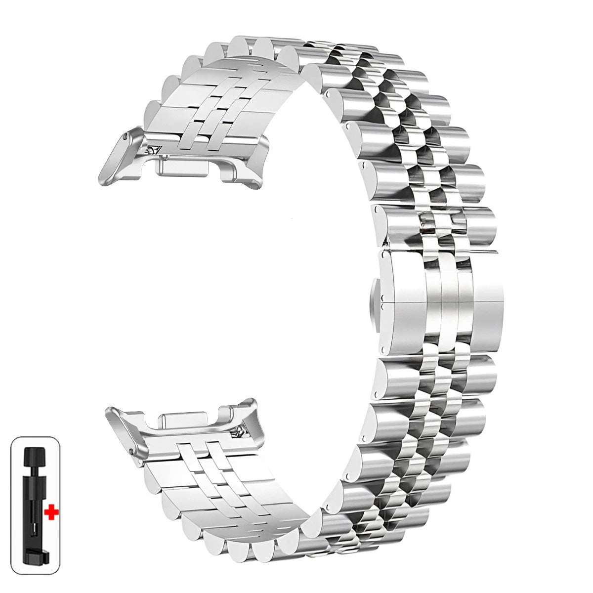 Luxury Stainless Steel Strap for Samsung Galaxy Watch 8 Classic 46mm, Metal Bracelet for Galaxy 8 40mm 44mm, Men's Watchband