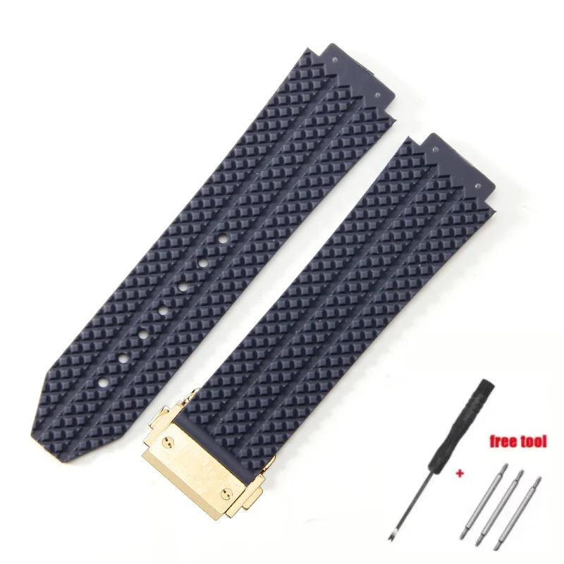 Replacement watch strap for Hublot Big Bang Classic Fusion Bracelet 24*17mm 26*19mm Soft Silicone Rubber Watch Strap