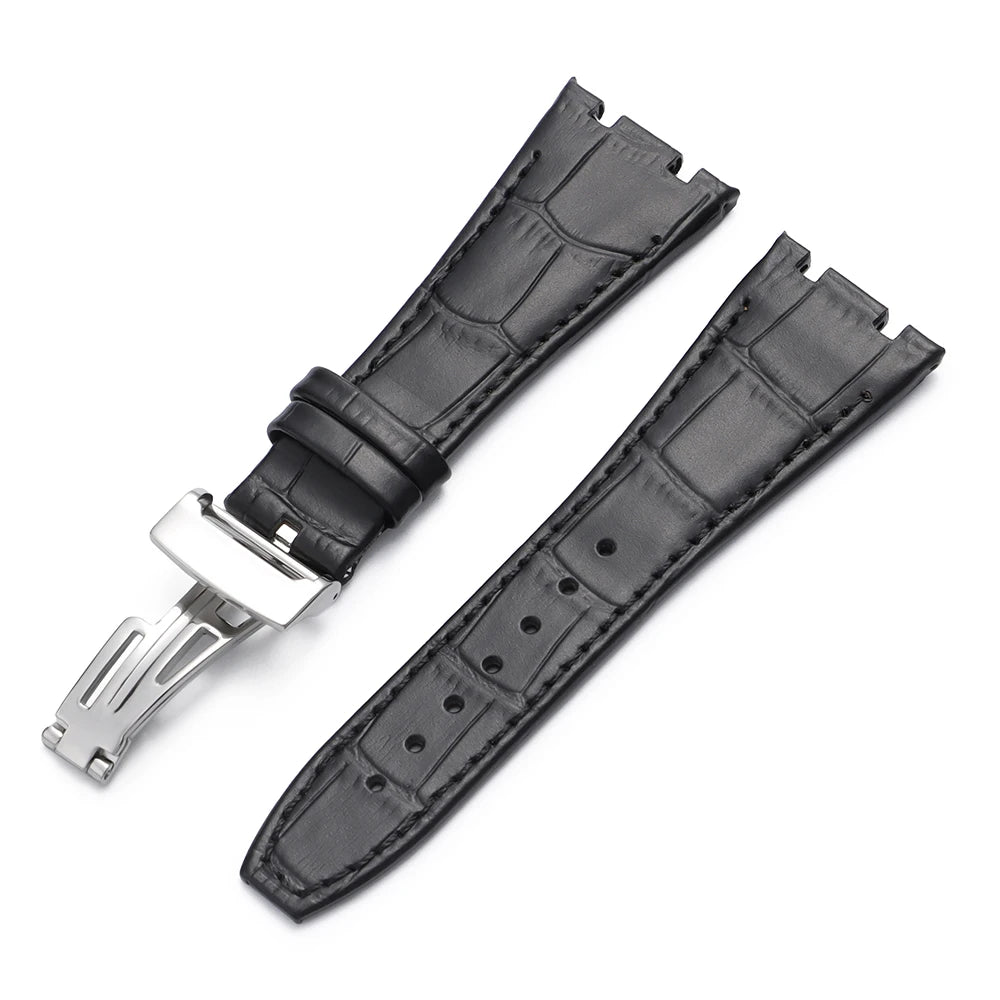 Bracelet de montre en cuir de vache souple, pour Audemars Piguet Royal Oak Offshore Ap 15400 15703, résistant à la sueur, pour hommes et femmes, boucle pliante