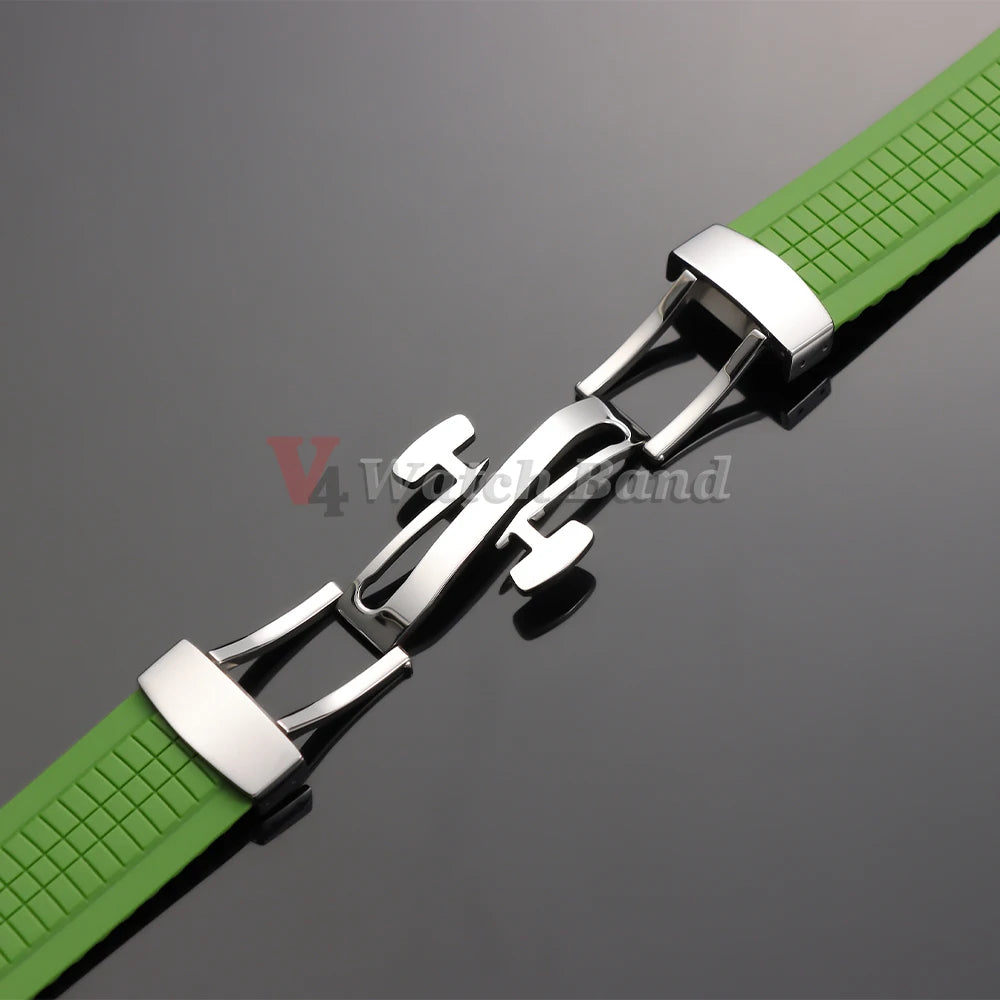 Cinturino per orologio in silicone resistente con estremità curve da 21 mm per Patek Philippe Grenade, cinturino in gomma antipolvere, serie Aquanaut 5164/5167