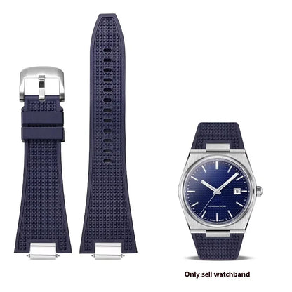 Bracelet de montre en Silicone à dégagement rapide 27mm pour Tissot PRX T137.407 T137.410, Bracelet de montre en caoutchouc fluoré de haute qualité pour hommes