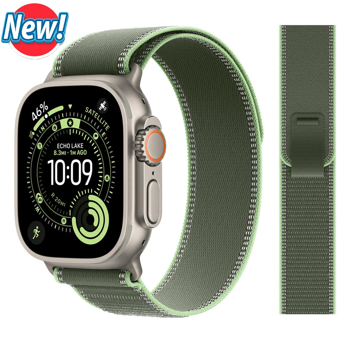 适用于 Apple Watch Ultra 3 2 的 Trail 回环式表带，49mm 46mm 44mm 45mm 40mm 41mm 42mm，兼容 iWatch 系列 11 10 SE 9 8 7 的表带 Correa