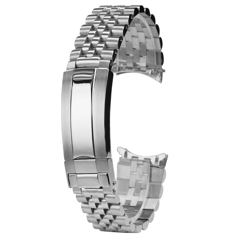 Cinturino per orologio in acciaio inossidabile da 18 mm/19 mm con estremità curve per Seiko 5. Sxns80/79/79k/77k/73 SNK381K1/391K1/357K1/361K1/385K1/393