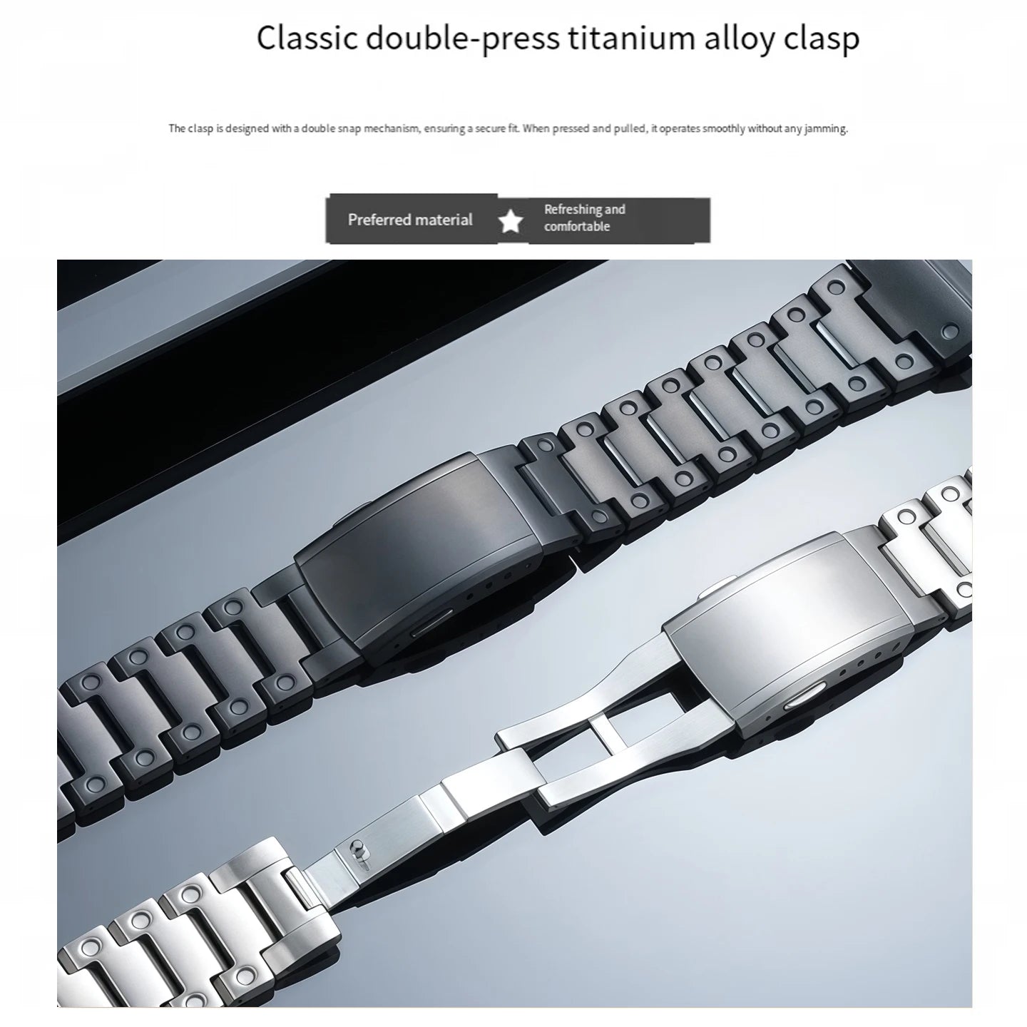 CasiOak Titanium Alloy Case and Strap, DIY Modification Accessories for Casio GA2100 GA-B2100 GA2110 Watches, Replacement Kit